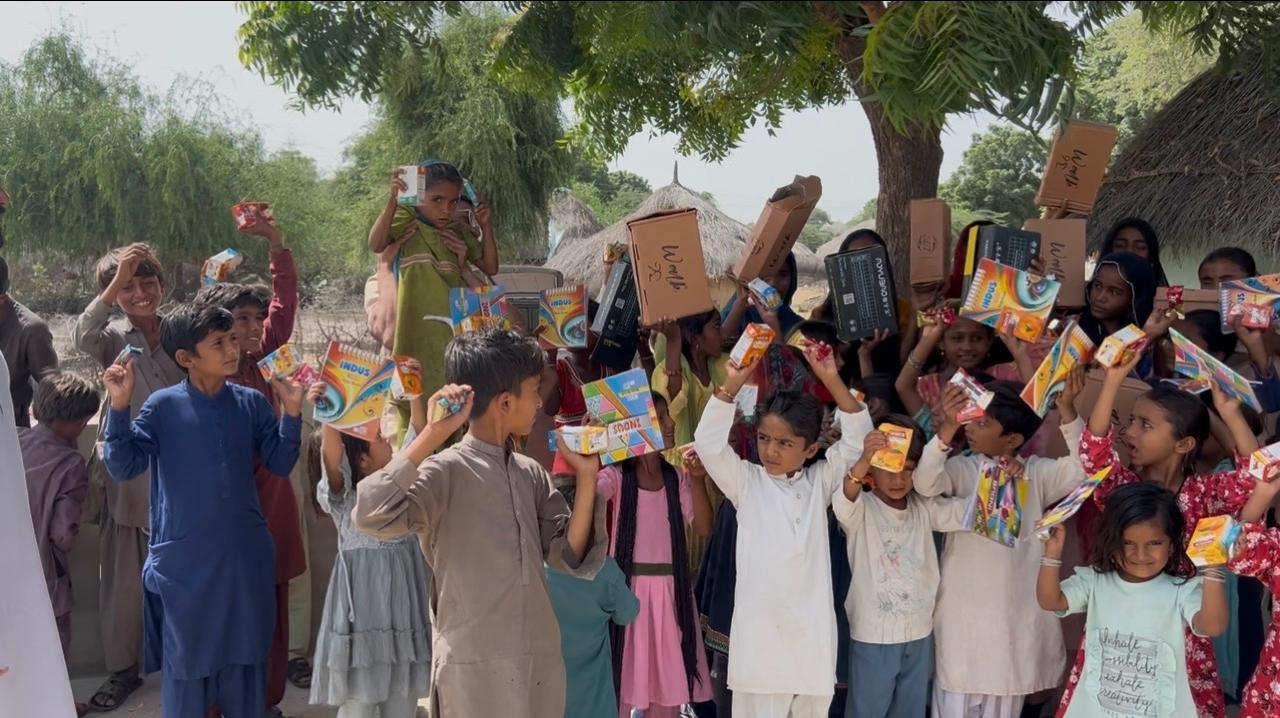 The shoes have reached the children in time for winter!